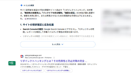 検索順位の実績5