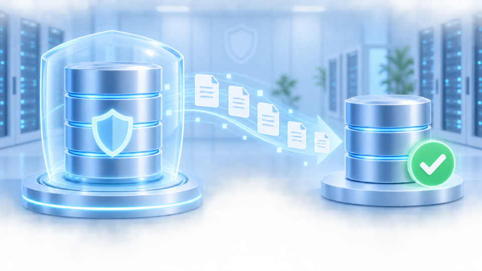 MySQLのデータベース原本を保全してSQLを救出するイメージ