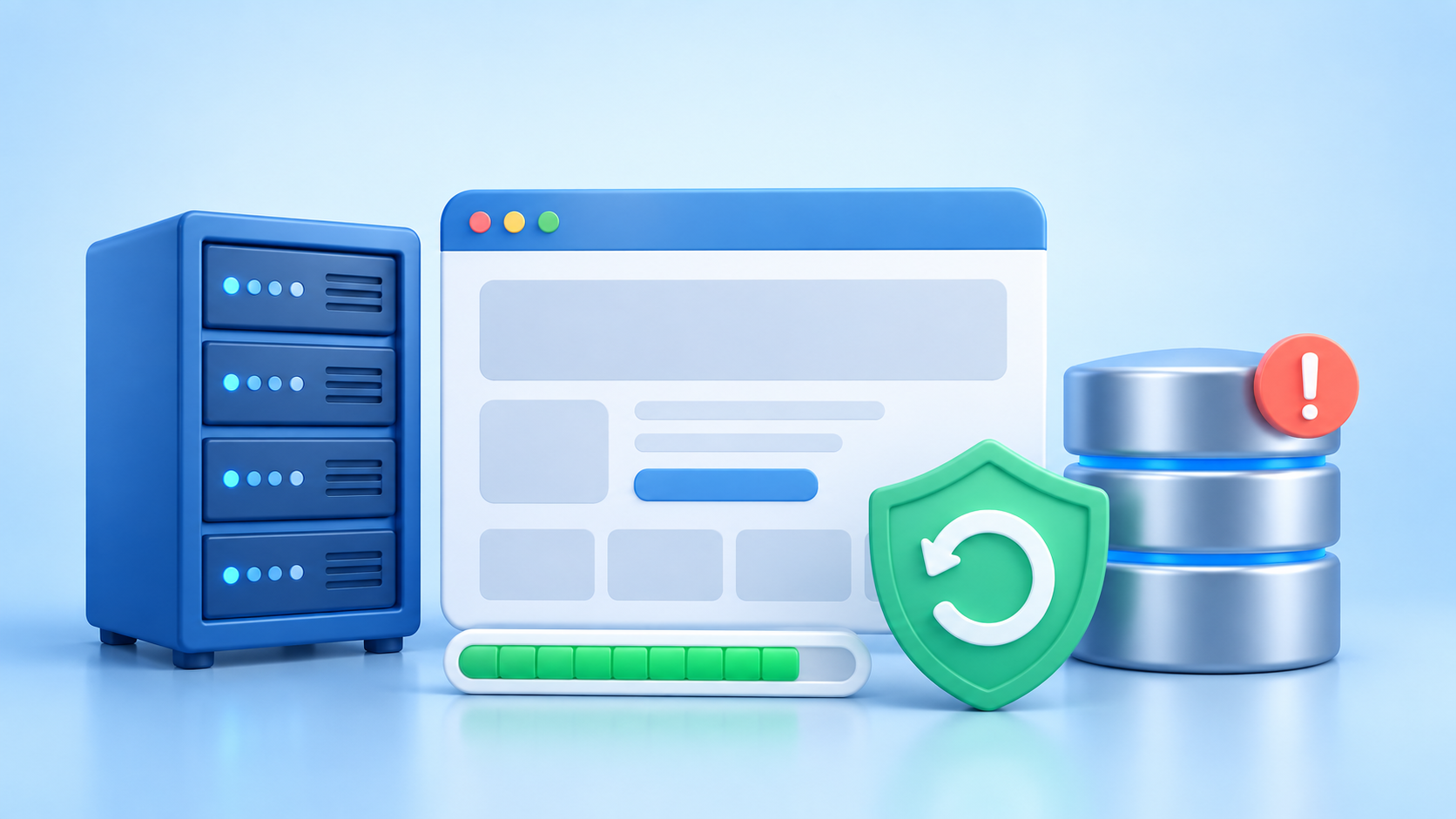 WordPressのVPSでMySQL障害を調査して安全に復旧するイメージ