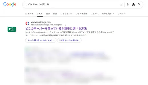 検索順位の実績3