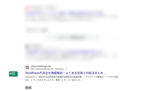 検索順位の実績10